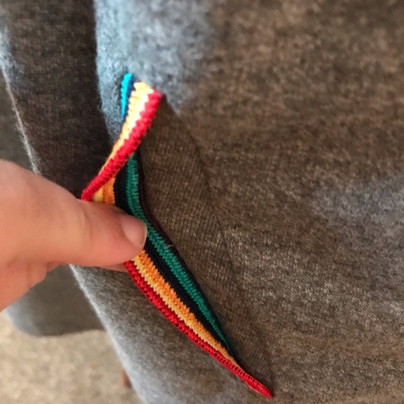 Anthropologie Drew Sweater Dress with Rainbow Trim - Picture 3 of 4